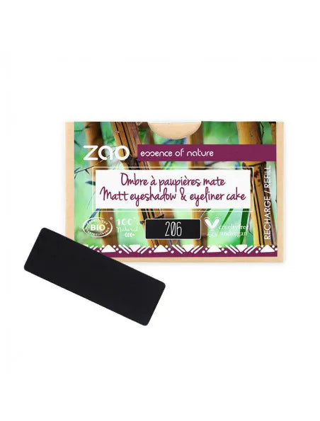 ZAO Recharge ombre à paupières Mat n° 206 noir
