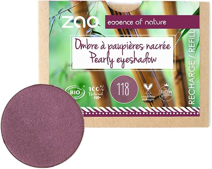 ZAO Recharge ombre à paupières Nacré n°118 Prune