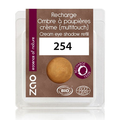ZAO Recharge  ombre à paupières crème n° 254 Bronze Doré