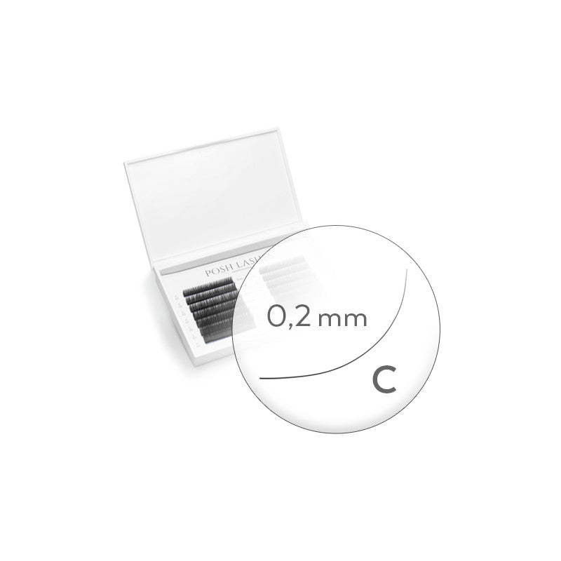 POSH LASH  Palette Silk, Black, C, 0.20 8mm, 9mm