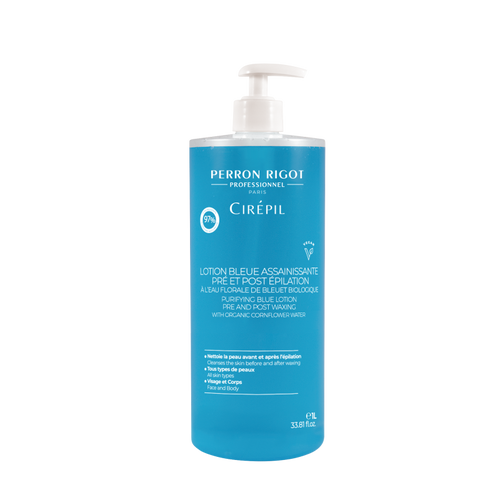 Lotion Bleue Assainissante avant et après épilation - 1000ml - Cirepil - Perron Rigot