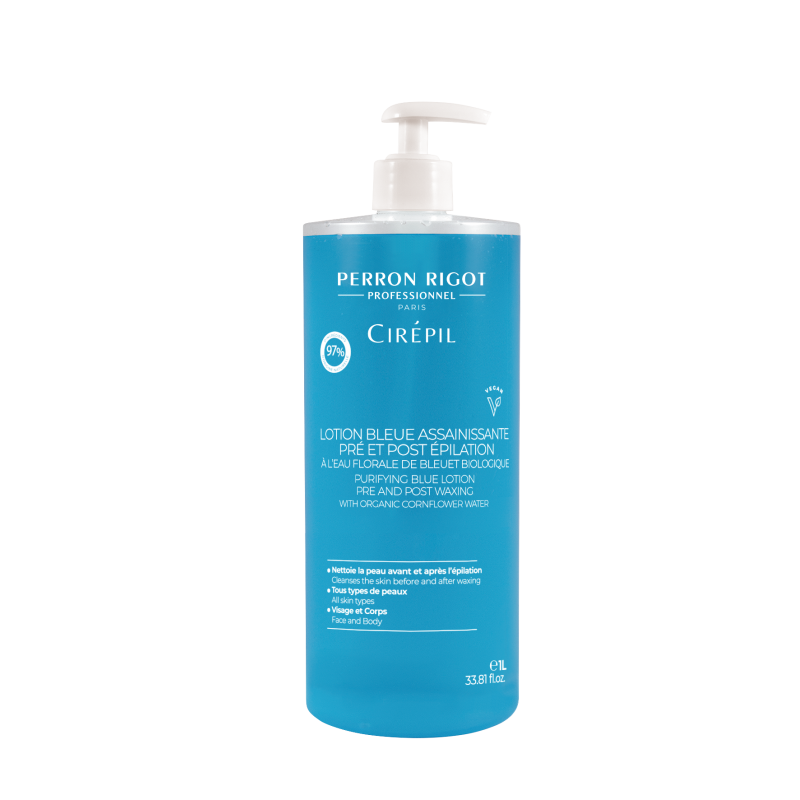 Lotion Bleue Assainissante avant et après épilation - 1000ml - Cirepil - Perron Rigot