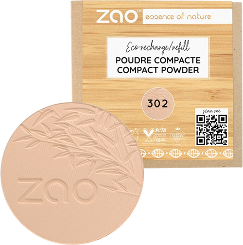 ZAO Recharge  Poudre Compacte n° 302 Pink Beige 