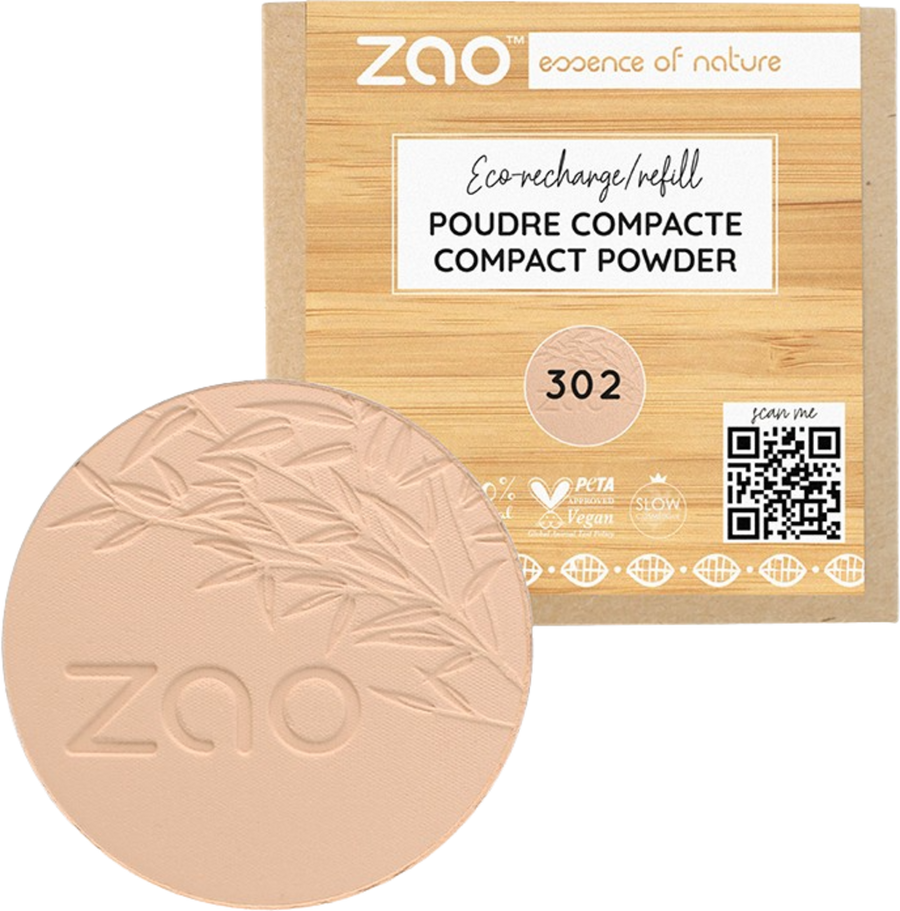 ZAO Recharge  Poudre Compacte n° 302 Pink Beige 