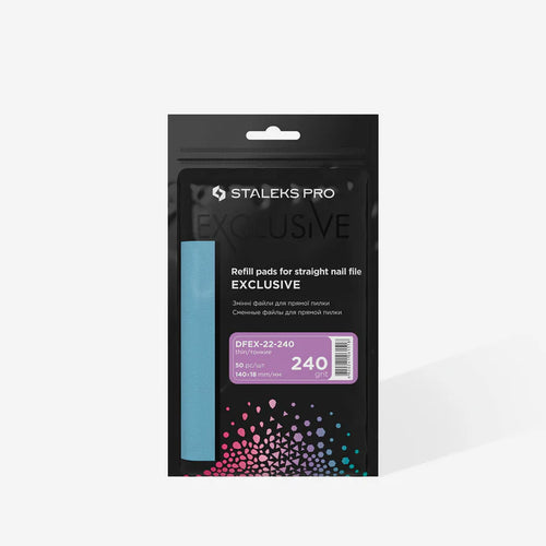 Lames de lime interchangeables Staleks PRO Expert DFEX-22-240, grain 240, paquet de 50